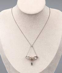 <b>Jugendstil-Collier mit Diamanten</b>
