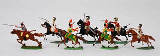 <b>12 Schachteln mit Zinnfiguren, Marke Heinrichsen</b>