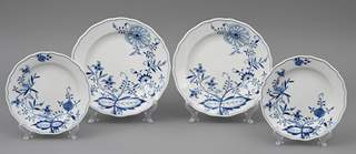 <b>Vier Teller Zwiebelmuster Style, Meissen</b>