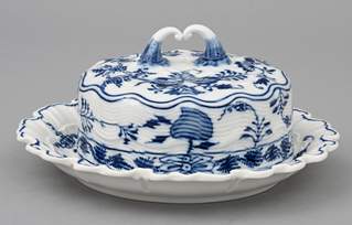 <b>Zwiebelmuster-Butterdose Meissen</b>