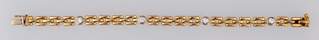<b>Gold-Armband mit vier Brillanten</b>