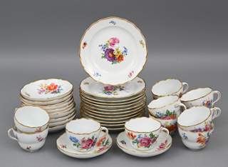 <b>Kaffeeservice Hausmalerei, Meissen </b>