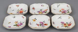 <b>Sechs Kompottschälchen Meissen</b>