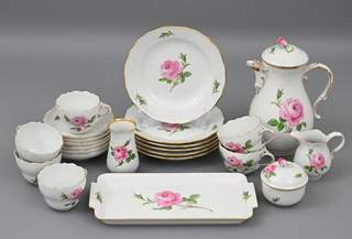 <b>Kaffeeservice Meissen Rote Rose</b>