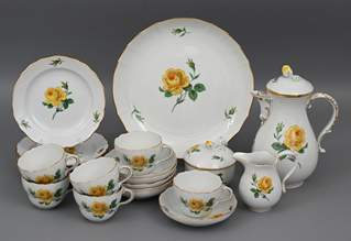 <b>Kaffeeservice Gelbe Rose, Meissen </b>