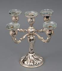 <b>Fünflichtiger Tafelleuchter Silber </b>