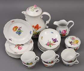 <b>Kaffeeservice Bunte Blume, Meissen</b>