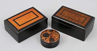 <b>Drei vietnamesische Lackdosen</b>