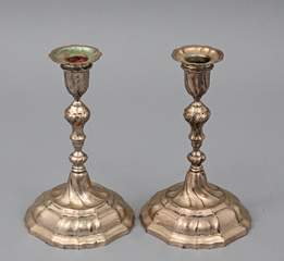 <b>Paar barocke Silberleuchter </b>
