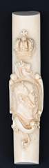 <b>Beschnitzter Stockgriff, Elfenbein</b>