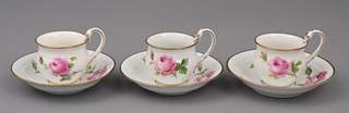 <b>Drei Tassen Schwanenhenkel, Meissen</b>