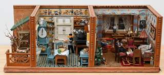 <b>Große Puppenstube mit kompletter Ausstattung</b>