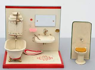 <b>Nasszelle (Badezimmer) für Puppenhaus + WC</b>