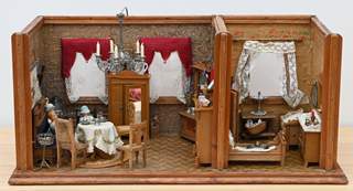<b>Gründerzeit-Puppenstube mit reicher Ausstattung</b>