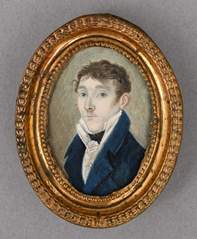 <b>Porträtminiatur eines jungen Mannes</b>