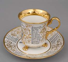 <b>Prunk-Gedenktasse Militär-Verein Friedrichroda, 1873</b>