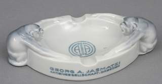 <b>Werbe-Ascher Zigarettenfabrik Georg A. Jasmatzi Dresden</b>