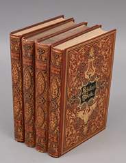 <b>Schiller's Werke. Vier Bände. (Reich) Illustriert von ersten deutschen Künstlern. Hg. J. G. Fischer. Verlag Eduard Hallberger Stuttgart und Leipzig o. J. (1877). </b>