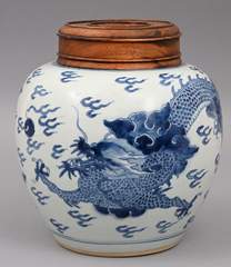 <b>Großer Ingwertopf mit Drache, China </b>