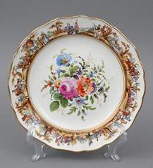 <b>Teller mit Bataillenmalerei, Meissen</b>