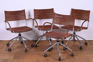 <b>Vier Design-Bürostühle, Pierantonio Bonacina, Italien</b>