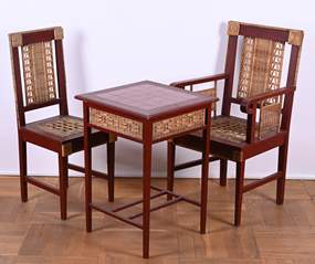 <b>Kleine Sitzgruppe Jugendstilmöbel, um 1905/10</b>