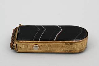 <b>Elegante Streichholzdose mit Halbedelstein</b>