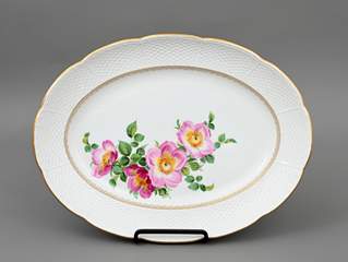 <b>Platte mit Blumendekor</b>