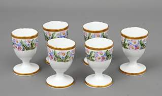 <b>Sechs Eierbecher Meissen</b>