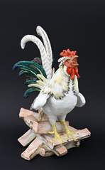 <b>Haushahn auf Holzstoß, Meissen</b>