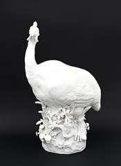 <b>Große Tierfigur Perlhuhn, Meissen.</b>