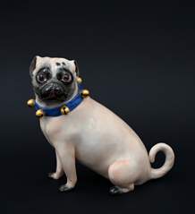 <b>Mops mit Schellen, Meissen</b>