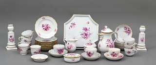 <b>Mokkaservice Blume purpur Meissen</b>