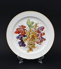 <b>Großer Teller / runde Platte Fruchtmalerei</b>