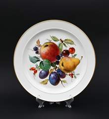 <b>Runde Platte mit Fruchtmalerei </b>