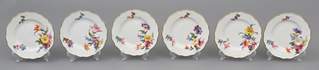 <b>Sechs Obst-oder Dessertteller Meissen</b>