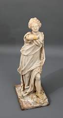 <b>Marmorskulptur Engel mit Palmwedel</b>