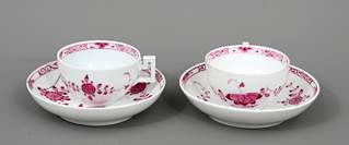 <b>Paar Tassen mit Untertassen</b>