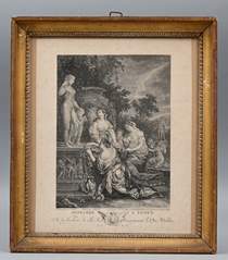 <b>Rahmen mit Kupferstich Venusopfer</b>