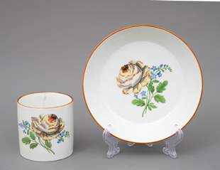 <b>Marcolini-Tasse mit Untertasse, Meissen</b>