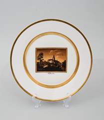 <b>Teller mit Ansicht Burg Falkenstein bei Aschersleben</b>