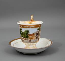 <b>Ansichtentasse mit Untertasse </b>