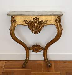 <b>Barocker Konsoltisch mit Marmorplatte</b>