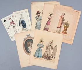 <b>Konvolut Modedarstellungen (Damen), Anfang 19. Jh. </b>