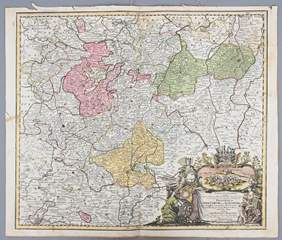 <b>Karte der wettinischen Fürstentümer Coburg, Gotha und Altenburg</b>