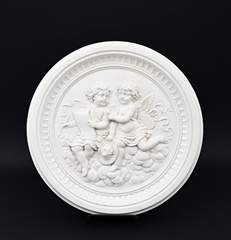 <b>Rundes Relief (Bau-oder Ofenkeramik) mit Allegorie </b>