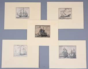 <b>Konvolut historische Schiffsdarstellungen </b>