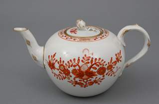 <b>Teekanne Meissen Indische Malerei</b>
