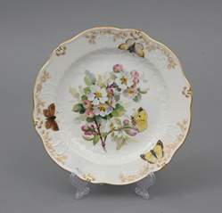<b>Kuchenteller mit Malerei von Bärbel Patzig, Meissen </b>