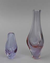 <b>Zwei Vasen Studioglas, Czechoslowakei</b>